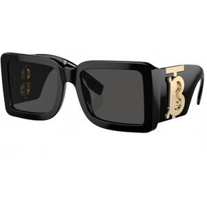 NEW BURBERRY women's square sunglasses in black dark grey